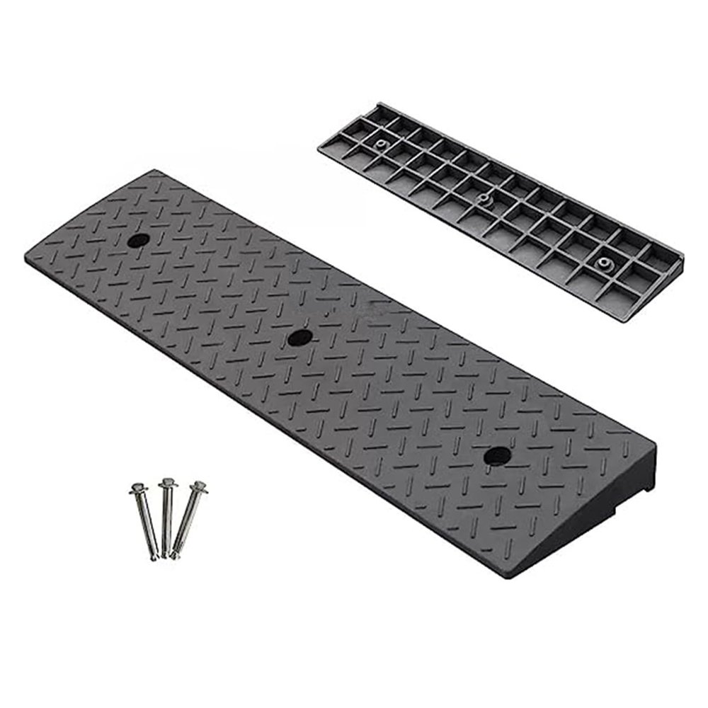 Threshold Ramps for Doorways Heavy Duty Rubber Curb Ramp/Factories/Warehouse Ramps Portable Ramps for Sidewalk Cars Wheelchairs Pet Mobility, Size : 100x25x5cm