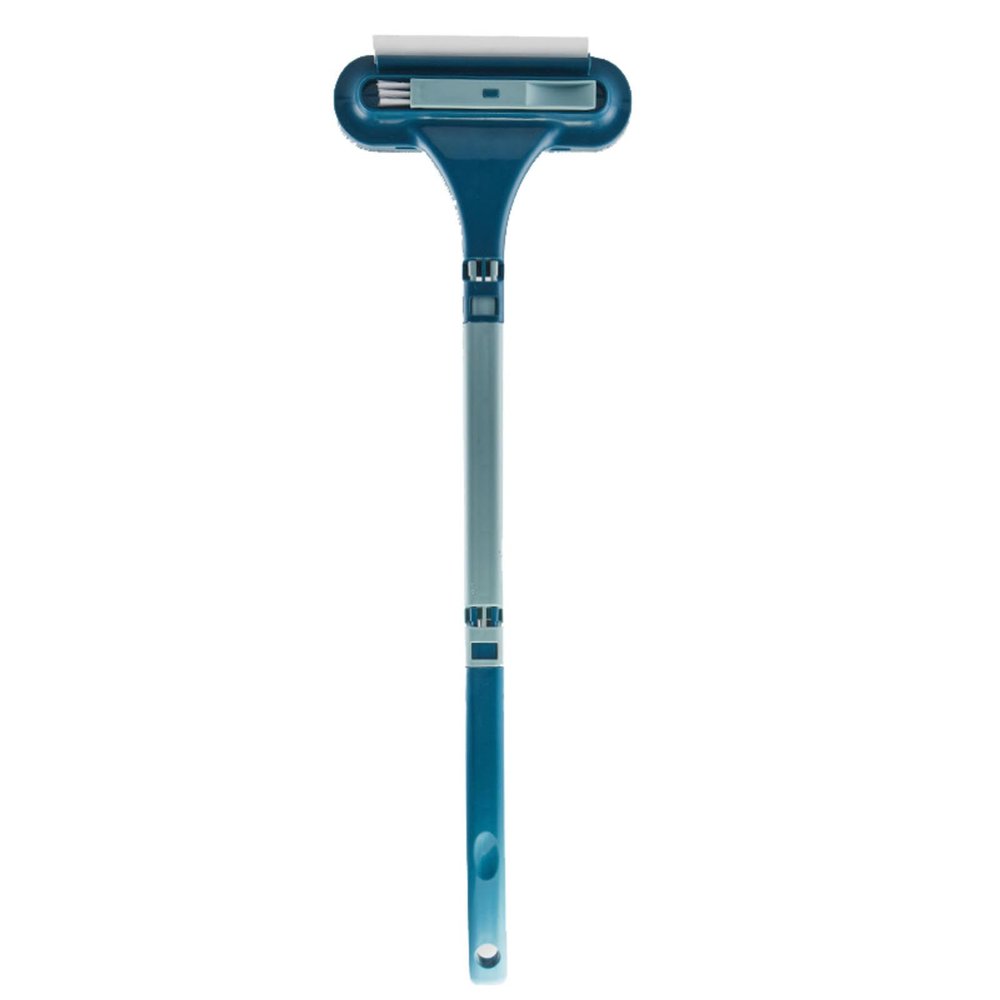 TENWEL Ultimate Mesh Window Glass Cleaning Tool - 2 in 1 Double-Sided Brush for Effortless Scrubbing and Water Scraping, Perfect for Home and High-Rise Windows