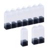 B Baosity 10 Pieces Flower Gift Boxes Single Rose Flower Box Empty with Handle Transparent Reusable Gift Bags Bag Flower Packaging Box for Anniversary, Black view 1