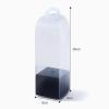 B Baosity 10 Pieces Flower Gift Boxes Single Rose Flower Box Empty with Handle Transparent Reusable Gift Bags Bag Flower Packaging Box for Anniversary, Black view 3