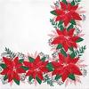 AM Decor 20-Count Luncheon Christmas Paper Napkins Holiday Dinner Party Decorative Decoupage - 13" x 13" (Unfolded) Lovely Poinsettia view 1