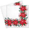 AM Decor 20-Count Luncheon Christmas Paper Napkins Holiday Dinner Party Decorative Decoupage - 13" x 13" (Unfolded) Lovely Poinsettia view 2
