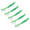 False Teeth Brush,5pcs Denture Brush Set Professional Travel Portable Double Sided False Teeth Brush for Elderly (Green) view 1