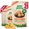 Keep Grazin Grain Free Crunchy Cheese Biscuits - Grilled Cheese Flavoured | 2.12 Ounce (Pack of 8) | Gluten & Sugar-Free, Non-GMO Protein Snacks - Baked with 100% Grass-Fed Cheese & Cassava Flour view 1
