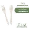 100% Compostable Non Plastic Forks [200 Pack] CPLA Disposable Forks. Non Plastic Silverware Set. Eco-Friendly Cutlery, Off White Flatware, Extra Sturdy Utensils, by Earth's Natural Alternative view 3