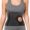 ORTONYX Abdominal Ostomy Belt for Men and Women, Post-Operative Care After Colostomy ileostomy Surgery, Adjastable Stoma Bag Hole/Black L-XXL view 2