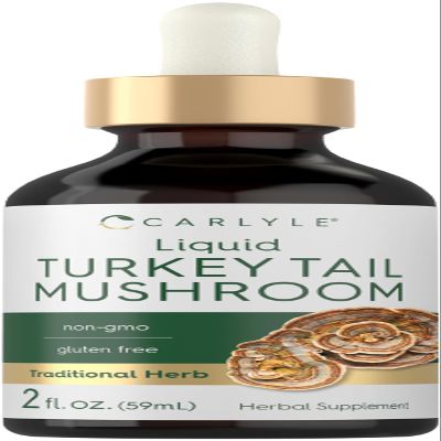 Carlyle Turkey Tail Mushroom Extract Liquid | 2 FL Oz | Herbal Tincture Drops | Vegetarian Formula | Non-GMO, Gluten Free Supplement