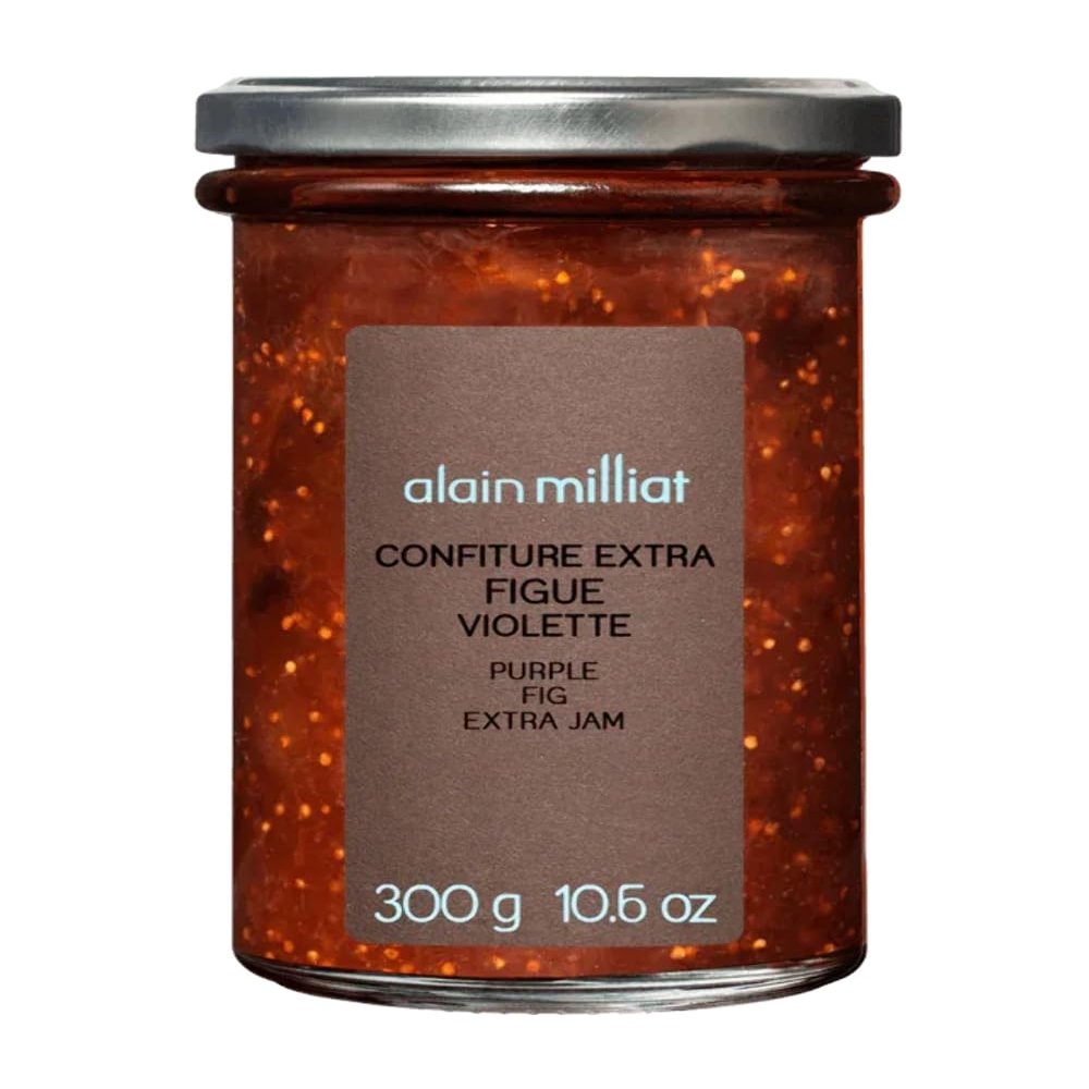 Alain Milliat Purple Fig Jam, 10.6 Oz, (One 300g Glass Jar) | GMO-Free | Imported from France