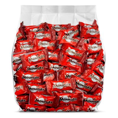 Yummy Chew Mounds Snack Size Chocolate Candy Bars - Coconut and Dark Chocolate Fun Size Bars - 75 Individually Wrapped Pieces - 3 lbs. Bulk Party Pack