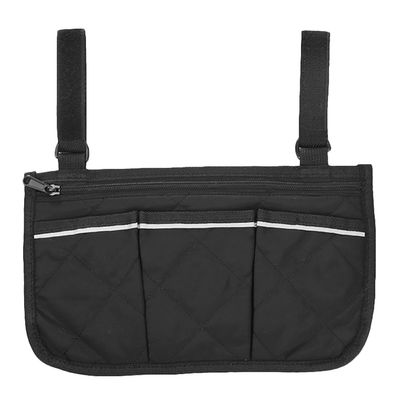 Healeved 2pcs Wheelchair Storage Pouch Breathable Hanging Side Bag for Walker Armrest Multi-Pocket Organizer for Seniors for Shopping and Daily Use