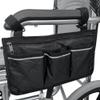 Healeved 2pcs Wheelchair Storage Pouch Breathable Hanging Side Bag for Walker Armrest Multi-Pocket Organizer for Seniors for Shopping and Daily Use view 3