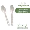 100% Compostable Non Plastic Spoons [200 Pack] CPLA Disposable Spoons. Non Plastic Silverware Set. Eco-Friendly Cutlery, Off White Flatware, Extra Sturdy Utensils, by Earth's Natural Alternative view 3