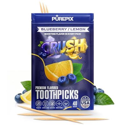 Purepix Quit-NIC Premium Infused to The Core Flavored Toothpick Extra Thick & Long Lasting Fresh Breath Dry Mouth Prevention ToothPicks Kosher Tea Tree Breeze (3 Pack - Packaging May Vary)
