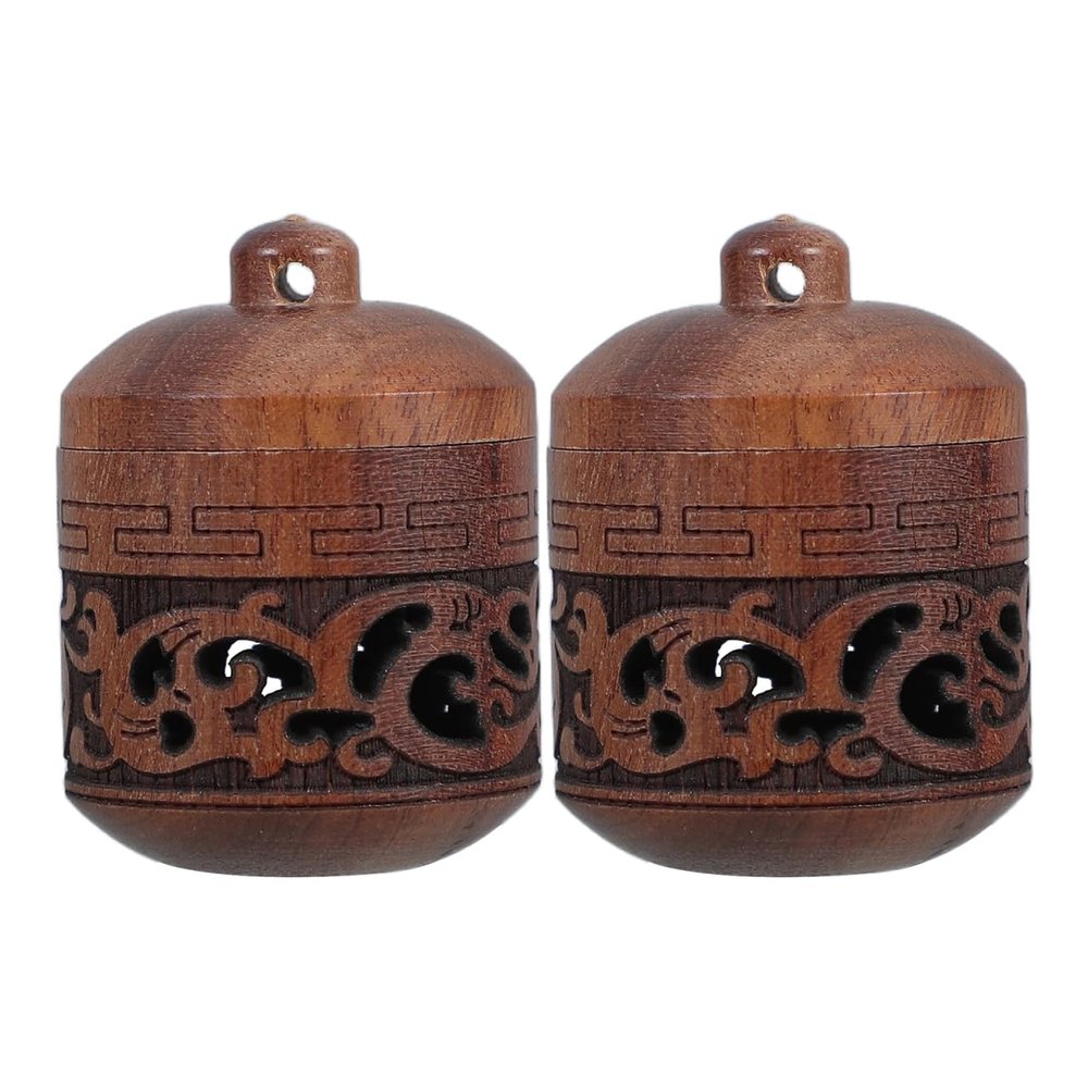 LALAFINA Hollow Lantern Shape Aromatherapy Pendant 2-Pack with Rotatable Opening DIY Scent Holder for Home Office Air Freshener Decoration