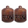 LALAFINA Hollow Lantern Shape Aromatherapy Pendant 2-Pack with Rotatable Opening DIY Scent Holder for Home Office Air Freshener Decoration view 1