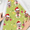 Personalized Wrapping Paper Funny Gift Wrapping Paper Face Photo Custom Fathers Day Gift Wrap Roll for Dad Men Women Kids Christmas Anniversary Baby Shower 58"x 23" view 3