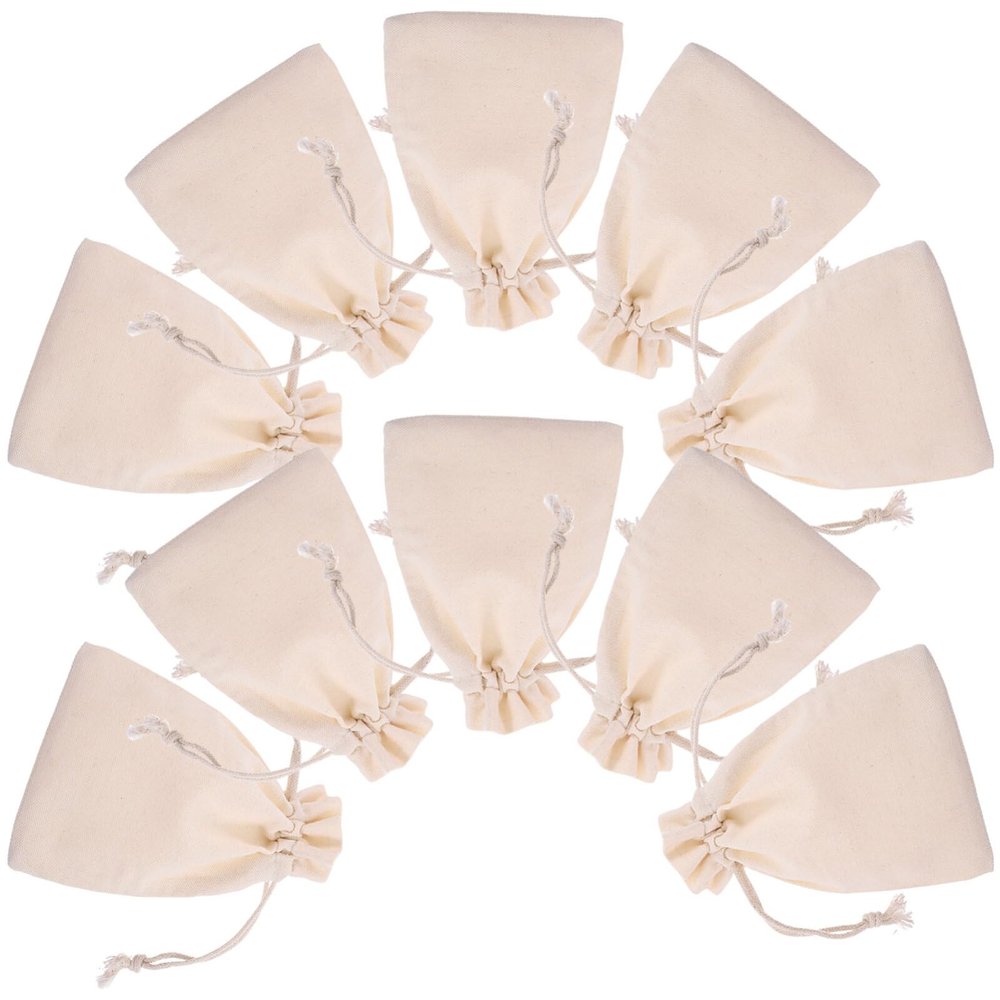 Alipis 10pcs Drawstring Bags Reusable Storage Pouches for Jewelry and Wedding Favors Elegant Design Portable Convenient Drawstring Closure