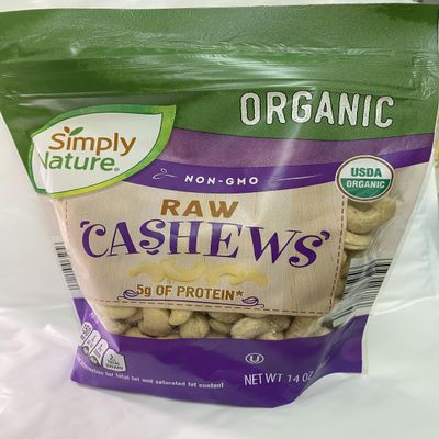 SIMPLY NATURE ORGANIC RAW CASHEWS Non GMO