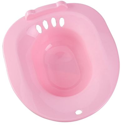 Sitz Bath Toilet Seat Postpartum Care Basin Sitz Bath Tub Butt Bath Bowl for Soothes Cleanse Hemorrhoids Treatment Pink