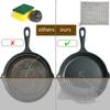 Cast Iron Scrubber, large size 8''x8'' Chainmail scrubber, 316 Stainless Steel Rag for Pre-Seasoned Pot Dutch Oven Waffle Maker Cast Iron Frying Pan Pan Glass Container (8''x8'') view 2