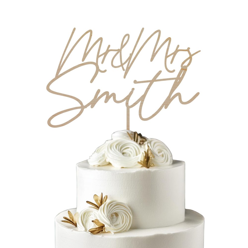 Personalized Bridal Shower Cake Topper - Engagement Party Cake Topper - Bride to Be Cake Topper - Future Mrs