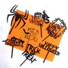 Halloween Happy Birthday Cake Topper, Spooky Haunted House Black Glitter Cake Supplies, Creepy Birthday Themed Party Decor Black Glitter (witches) view 4