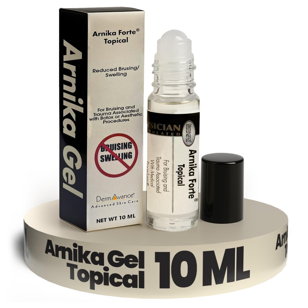 DermAvance Arnika Forte Topical Roll-On, Arnica Gel for Bruising and Swelling After Surgery, Easy-to-Use Arnica Gel Topical for Post-Surgical Care and Sports Injuries, Clear, 10 ml