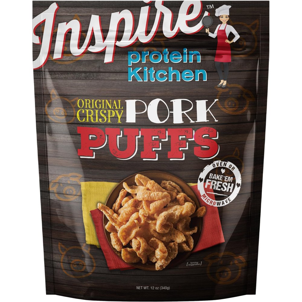 Inspire Pork Rind Puffs - 24 Servings by Bariatric Eating (Original)
