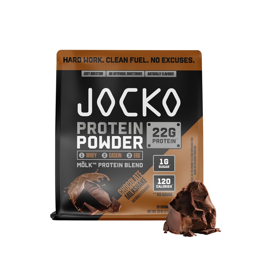 Jocko Fuel Mlk Whey Protein Powder 22g Protein - Low Sugar Monk Fruit Blend - Muscle Recovery & Growth, Packaging May Vary (26 Servings, Chocolate Milkshake)