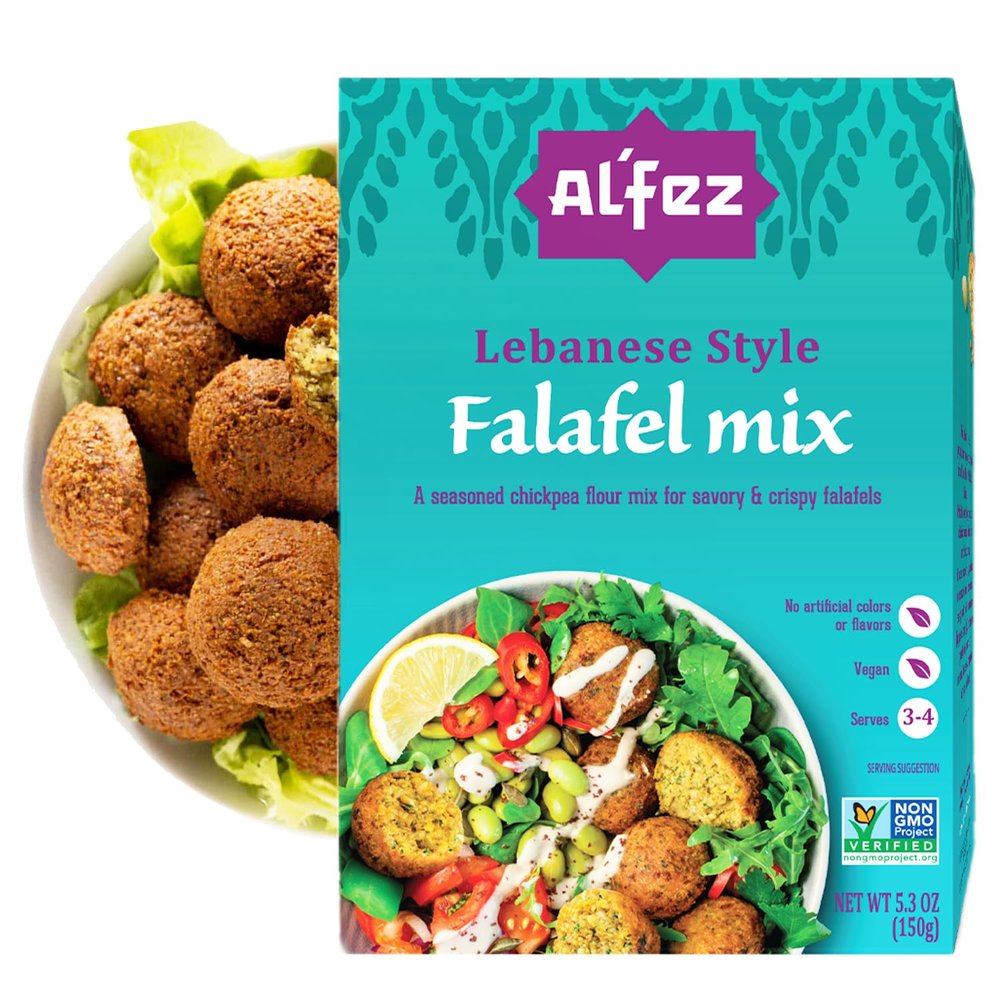 AlFez Lebanese Style Falafel Mix - 5.3oz (Pack of 1) - Chickpea Flour & Spice Blend for Crispy Falafels - Vegan, Quick & Easy Preparation - Perfect for Pita Wraps, Salad Bowls, Mezze Plates & More