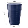 Party Solids Deep Purple Plastic Cups - 12 oz, Pack Of 100 view 2