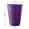 Party Solids Purple Plastic Cups - 12 oz, Pack Of 600 view 2