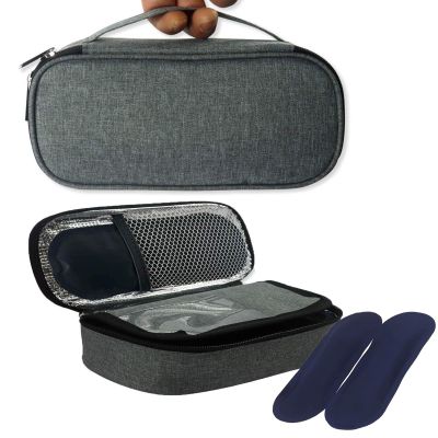 LYZFSY Medicine Travel Cooler Case Insulin Cool Bag with 2 Cooling Ice Packs Diabetic Supplies Bag Or Diabetics Carrying On Working Office, ETC.