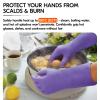 Vgo... Household Cleaning Gloves,Double-layer,Lined Dishwashing Gloves,Long Sleeves for Kitchen,Bathroom Cleaning(TP1117) view 4