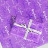 Artsadd Personalized Name Wrapping Paper Custom White Monogram Gift Wrapping Paper Roll with Printed Name for Friend Grandma Grandpa Birthday Wedding Christmas Gifts 1 Roll view 3