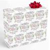 InterestPrint Personalized Wedding Wrapping Paper Roll, Custom Watercolor Leaves Wrap Paper with Name Customized Gift Wrapping Paper for Boyfriend Girlfriend 58x23 5 Rolls view 1
