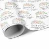 InterestPrint Custom Wedding Gift Wrapping Paper, Personalized Floral White Wrapping Paper Roll Customized Name Wrap Paper for Bride Groom Married Party 58x23 3 Rolls view 3