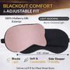 SLEEP FOUNTAIN Anti Aging Silk Sleep Mask for Women, Mulberry Silk Eye Mask for Sleeping and Skin Care, Blackout Sleep Mask with Copper Ion Technology Reduces Eye Puffiness, Fine Lines and Wrinkles view 2
