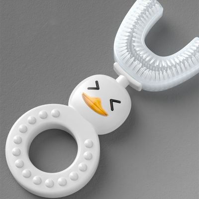 boyg New Children's Mouth U-Shaped Toothbrush 2-6 Years Old Baby Mouth Guard Silicone Toothbrush