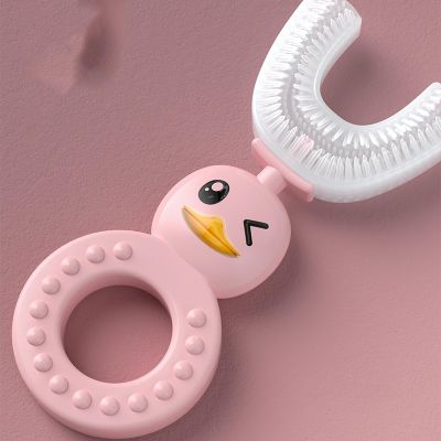 boyg New Children's Mouth U-Shaped Toothbrush 2-6 Years Old Baby Mouth Guard Silicone Toothbrush
