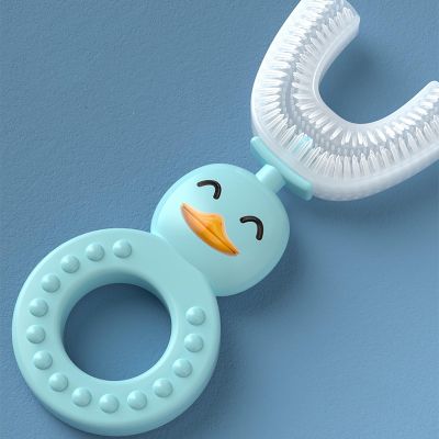 boyg New Children's Mouth U-Shaped Toothbrush 2-6 Years Old Baby Mouth Guard Silicone Toothbrush
