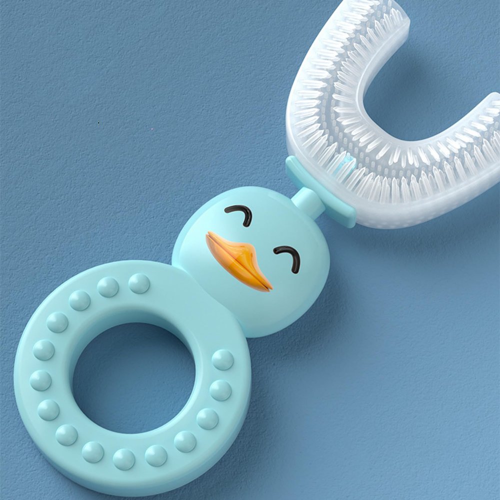 boyg New Children's Mouth U-Shaped Toothbrush 2-6 Years Old Baby Mouth Guard Silicone Toothbrush