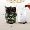 Alieye Ceramic Essential Oil Diffuser, 200ML Handcrafted Ceramic Owl Ultrasonic Cool Mist Aromatherapy Humidifier with 7 Colors LED Waterless Auto Shut Off for Home Office Yoga, Gifts for Mom, Brown view 2