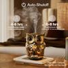Alieye Ceramic Essential Oil Diffuser, 200ML Handcrafted Ceramic Owl Ultrasonic Cool Mist Aromatherapy Humidifier with 7 Colors LED Waterless Auto Shut Off for Home Office Yoga, Gifts for Mom, Brown view 4