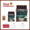 ZISHAK Serenity Lake Camping Splice Burlap Drawstring Gift Bag:A Reusable Christmas Burlap Gift Pouch For All Your Needs view 4