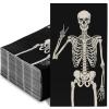 80 Pack Skull Paper Guest Napkins Disposable Halloween Skeleton Bathroom Napkins Smile Skull Guest Hand Towel Napkin for Horror Theme Party Supplies, 13x15.7 Inch view 1