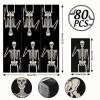 80 Pack Skull Paper Guest Napkins Disposable Halloween Skeleton Bathroom Napkins Smile Skull Guest Hand Towel Napkin for Horror Theme Party Supplies, 13x15.7 Inch view 2