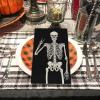 80 Pack Skull Paper Guest Napkins Disposable Halloween Skeleton Bathroom Napkins Smile Skull Guest Hand Towel Napkin for Horror Theme Party Supplies, 13x15.7 Inch view 4