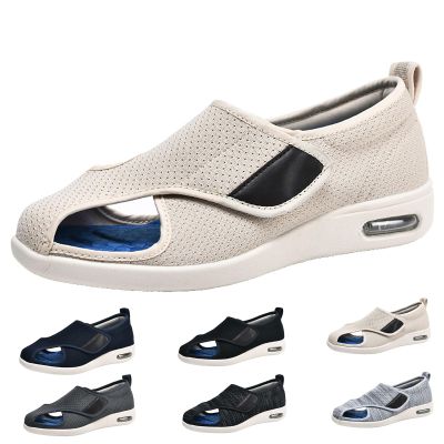 bumuam Lightweight Walking Sneakers,Women's Diabetic Sandals, Adjustable Width Arthritis&Edema Shoes for Elderly Arthritis Edema Swollen Feet Men 8/Women 9