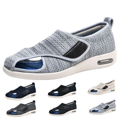 bumuam Diabetic Shoes for Elderly Men,Women's Diabetic Sandals, Adjustable Width Arthritis&Edema Shoes for Elderly Arthritis Edema Swollen Feet Men 10/Women 10.5
